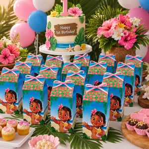 30 Lembrancinhas Caixinha Milk Moana Baby Festa Infantil Personalizada