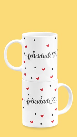 Caneca de Porcelana Personalizada Dia dos Namorados