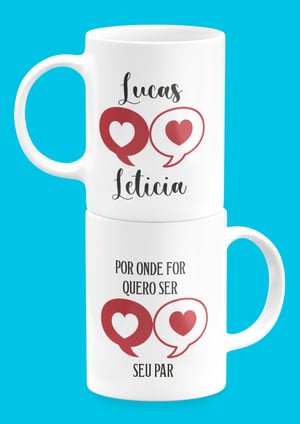 Caneca de Porcelana Personalizada Dia dos Namorados