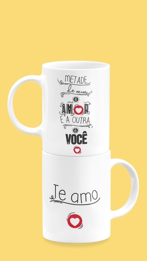 Caneca de Porcelana Personalizada Dia dos Namorados