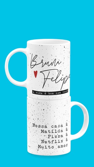 Caneca de Porcelana Personalizada Dia dos Namorados