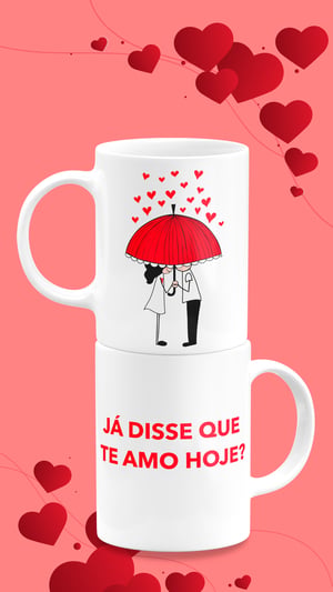 Caneca de Porcelana Personalizada Dia dos Namorados