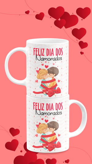 Caneca de Porcelana Personalizada Dia dos Namorados