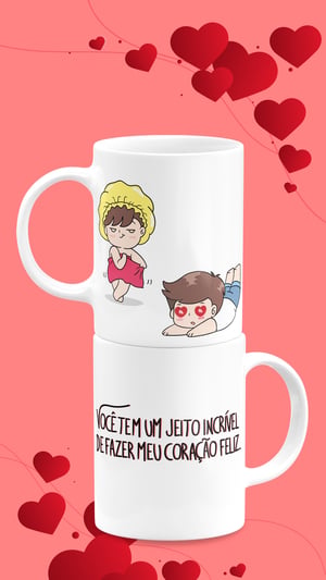 Caneca de Porcelana Personalizada Dia dos Namorados