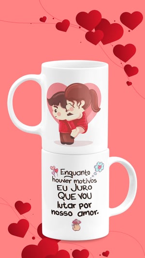 Caneca de Porcelana Personalizada Dia dos Namorados