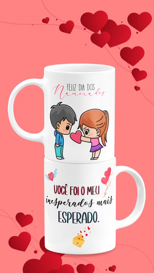 Caneca de Porcelana Personalizada Dia dos Namorados