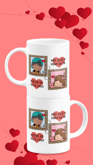 Caneca de Porcelana Dia dos Namorados Presente Perfeito