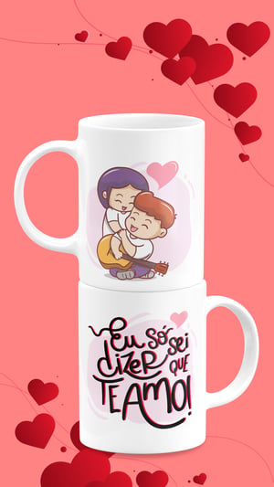Caneca de Porcelana Dia dos Namorados Presente Perfeito