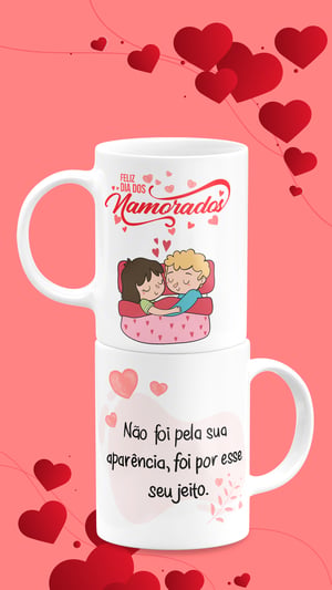 Caneca de Porcelana Dia dos Namorados Presente Perfeito