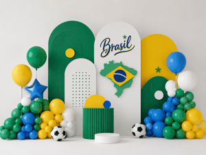 Fundo Fotográfico Brasil BR495 Tecido Helanca Premium    Veste Fácil 