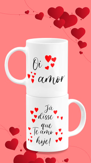 Caneca de Porcelana Personalizada Dia dos Namorados