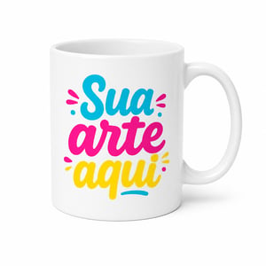 Caneca de Porcelana Personalizada com Foto, Nome e Frase