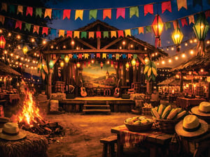 Fundo Fotográfico Festa Junina JUN64 Tecido Helanca Premium    Overloque 