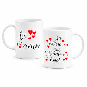 Caneca de Porcelana Personalizada Dia dos Namorados Porcelana     