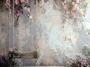 Fundo Fotográfico Floral BL4711 Tecido Helanca Premium    Overloque 