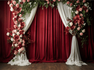 Fundo Fotográfico Floral FL4741 Tecido Helanca Premium    Overloque 