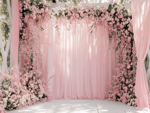 Fundo Fotográfico Floral FL2312 Tecido Helanca Premium    Overloque 