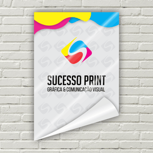 Adesivo Brilho Vinil Branco  4x0 Brilho Refile Reto 