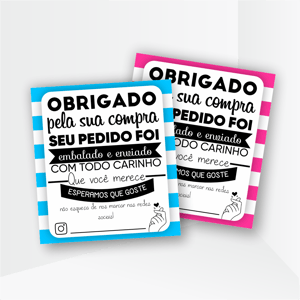 Cartão de Agradecimento Couchê 250g 8,8x9,8cm 4x4 Verniz Total Frente Corte Reto 