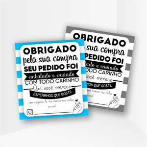 Cartão de Agradecimento Couchê 300g 8,8x9,8cm 4x1 Verniz Total Frente Corte Reto 