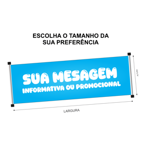 Faixa em lona personalizada