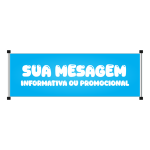 Faixa em lona personalizada