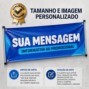 Faixa em lona personalizada