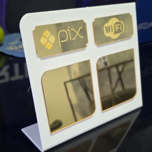 Display Pix e Wi-Fi Personalizado em Acrílico