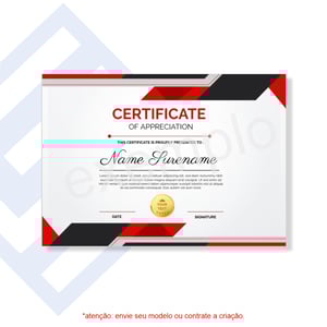 Certificado a4 Papel diplomata 180g fosco 21x29,7cm  Impressão Jato de tinta corte reto 