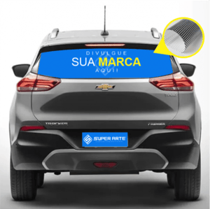 Adesivo perfurado traseiro tracker 2020- 2024 Vinil perfurado 0,10 120g 130x50cm 4x0 Impressão ecosolvente Refile 