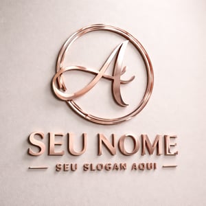 Logo de acrílico espelhado rosê gold Acrílico 2mm 100x60cm Espelhado rosê gold  Corte Computadorizado Gabarito de papel e fita duplaface