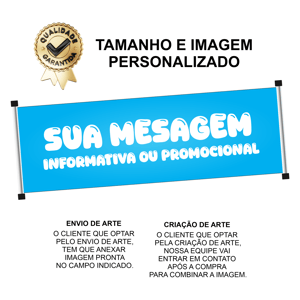Faixa em lona personalizada