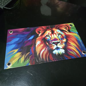 Lona impressa com ilhós Lona Frontlight 280g brilho Personalizado Colorido 4x0 Impressão digital Reforço e ilhós 