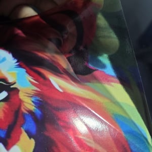 Adesivo transparente impresso m² Vinil 0,8 120gr Personalizado Colorido 4x0 Brilho  