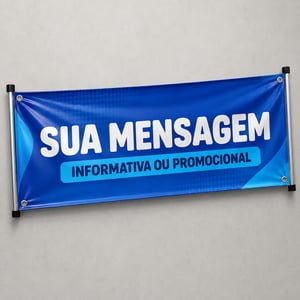 Faixa em lona personalizada Lona 280g brilho 4m x 60cm Impressão frente colorida Impressão digital Bastão e ilhós 