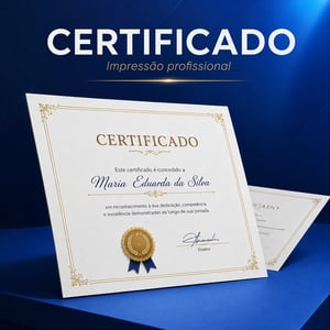 Certificado a4 Papel diplomata 180g fosco 21x29,7cm  Impressão Jato de tinta corte reto 