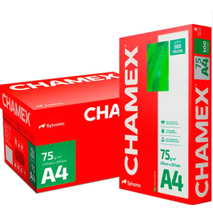 Papel Sulfite A4 Chamex 75g Branco – Caixa com 10 Resmas e 5.000 Folhas