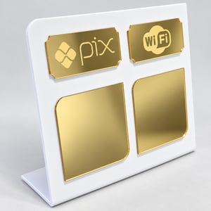 Display Pix e Wi-Fi Personalizado em Acrílico