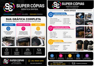 Encarte A3 Offset 90g 42x29,7cm 4x4  Corte reto 