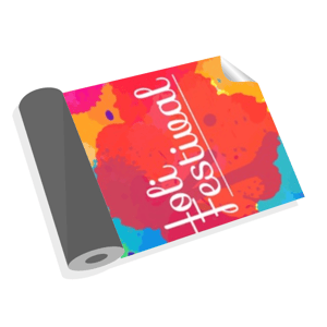 Lona Front Brilho  4x0 Com verniz Sem acabamento e com sobra 