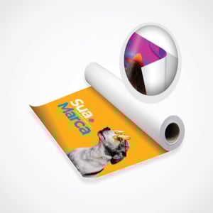 Adesivo em Vinil Vinil Branco 100,125,150cm 4x0 Brilho Corte Reto 