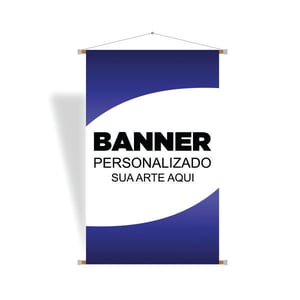 Banner - Promocional 280g Lona Front - 280g  4x0  Bastão, cordão e ponteira 