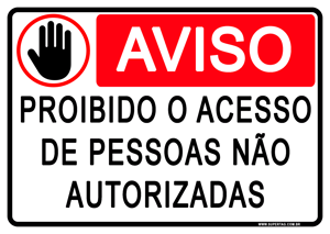 Placa de PVC - Tamanho Padrão