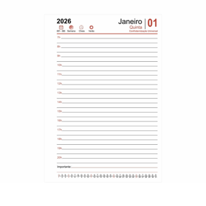 Agenda Diária Personalizada 2026