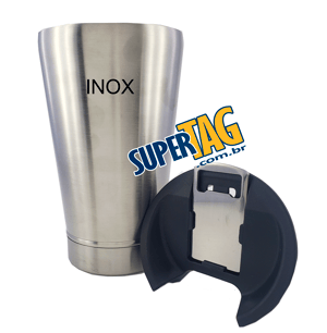 Copo Térmico Inox com Tampa e Abridor - 500 ml