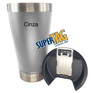 Copo Térmico Inox com Tampa e Abridor - 500 ml