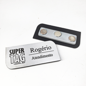 Crachá Broche Botton Magnético em Acrílico ABS ou Metal
