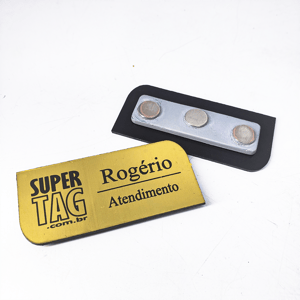 Crachá Broche Botton Magnético em Acrílico ABS ou Metal