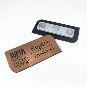 Crachá Broche Botton Magnético em Acrílico ABS ou Metal