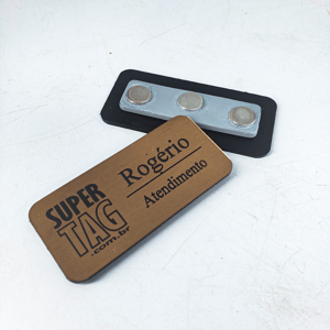 Crachá Broche Botton Magnético em Acrílico ABS ou Metal